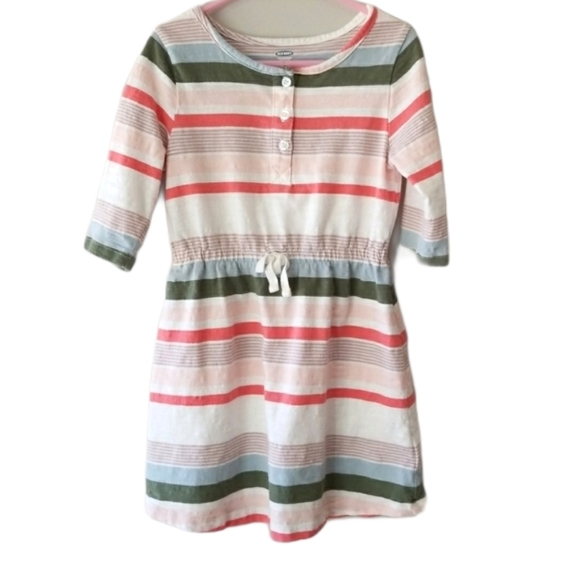 🎈Kids 2 /$14🎈Old Navy stripe dress 5T coral